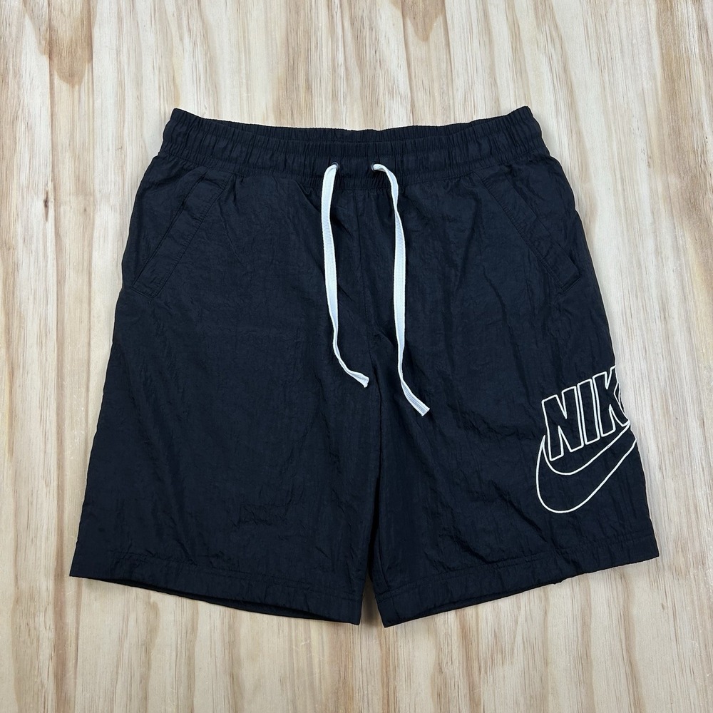 Nike Men's Lined Black Shorts Medium DB3810-010 Drawstring Swoosh Running